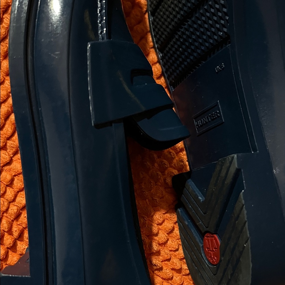 Hunter Shiny Blue Rubber Loafers - Picture 8 of 9